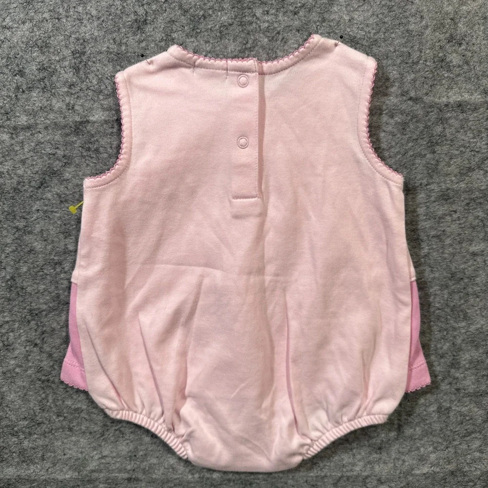 Carters Baby Girl Mo KEEP-COOL Sunsuit Bodysuit Romper Pink Sea Vintage